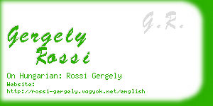 gergely rossi business card